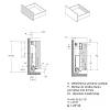 Komplet szuflady Muller Box profi line 3D L=550 Н=127 (+1 reling) Biały, cena - zdjecie №5 - small