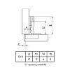 Zawias 95°, ET 582, do zabudowy lodówki, niklowy (72134) Hettich, zamowienie - zdjecie №6 - small