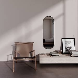 Lustro Ross w metalowej czarnej ramie model 1 600x1800 mm