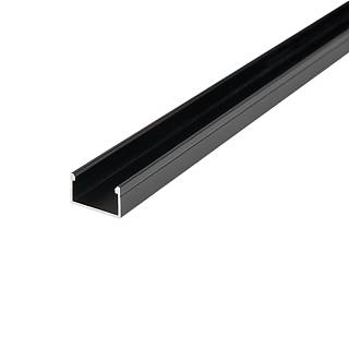 Profil do taśmy LED,  NAKŁADANY,  L=2m,  aluminium,  czarny anodowany