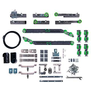 Zestaw mocujący OPIKE do 4 drzwi z profilu aluminiowego (1 drzwi na stałe)