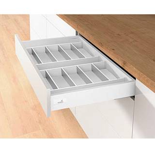 Wkład do szuflady OrgaTray 630 biały,  metal,  L=470mm Atira (9288443) Hettich