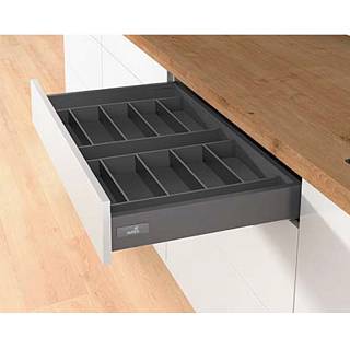 Wkład do szuflady OrgaTray 630 antracyt,  metal,  L=550mm AvanTech YOU (9278320) Hettich