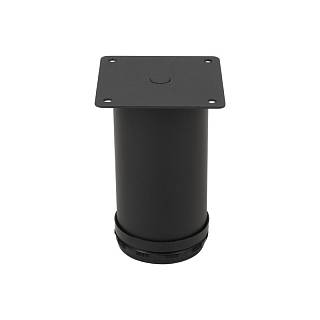 Nóżka meblowa regulowana,  Ø 50 mm,  h=100-115 mm,  max 80 kg,  czarny