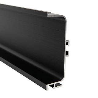 Profil GOLA poziomy z rowkiem na LED Ferro Fiori,  L=4100 mm,  type C,  czarny szczotkowany