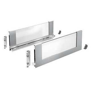 AvanTech YOU Komplet boków H=187,  Inlay (pod szkło) L=650mm, srebro (9257179) Hettich