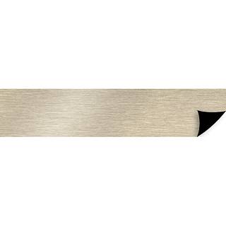 3554E Obrzeże ABS + AL MAGIC II Stal nierdzewna (szczotkowana) Metalloptik 23x (100 m.b.) REHAU "podłoże czarne"