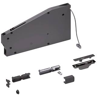 KIARO mechanizm do otwierania frontu w dół,  z linką L600mm,  czarny nikiel,  Italiana Ferramenta