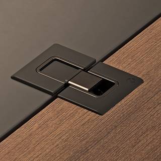 Zestaw zawiasu barkowego KIMANA SKIN odstęp 2mm,  antracyt Italiana Ferramenra