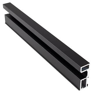 Profil pionowy otwarty Compact F (Flat) Czarna anoda