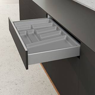 Organizacja OrgaTray 740 srebrna,  plastikowa L=500 W=800 AvanTech YOU (9302720) Hettich