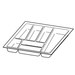 Organizacja OrgaTray 740 biała,  plastik L=500 W=450 AvanTech YOU (9302744) Hettich