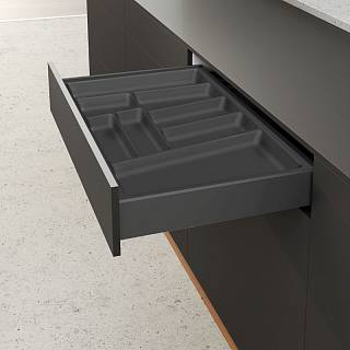 Organizacja OrgaTray 740 antracyt,  tworzywo sztuczne L=550 W=400 AvanTech YOU (9302779) Hettich