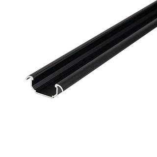 Profil do taśmy LED,  KĄTOWY,  L=3m,  aluminium,  czarny anodowany