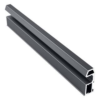 *Profil pionowy otwarty Compact T (Trapeze) Antracyt matowy Gładki (RAL 7024)