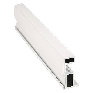 Profil pionowy otwarty Compact F (Flat) Biały matowy Gładki (RAL 9016)