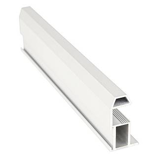 *Profil pionowy otwarty Compact T (Trapeze) Biały matowy Gładki (RAL 9016)