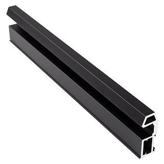 *Profil pionowy otwarty Compact T (Trapeze) Czarny matowy Gładki (RAL 9005)