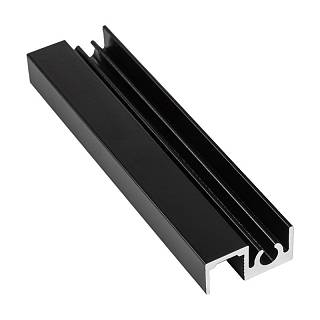 Profil górny poziomy Compact Czarny matowy Gładki (RAL 9005)