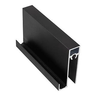 Profil dolny poziomy Compact Czarny matowy Gładki (RAL 9005)