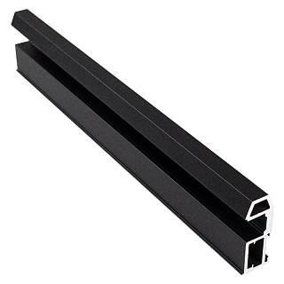 *Profil pionowy otwarty Compact T (Trapeze) Czarny matowy Moiré (RAL 9005)