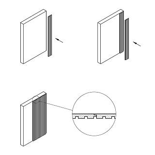 Panel ścienny AGT LB-3821 726 Ciemnoszary jedwab 2800х127х18mm (op. 6 szt.)