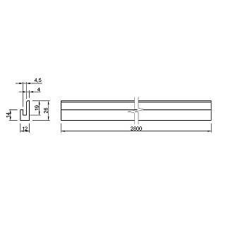 Zaślepka panelu AGT LB-3783-A 3019 Sahara Kremowy Supramat 2800x26x12mm