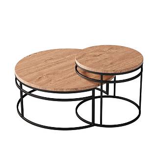 Wspornik stolika kawowego Loft DUO RAL 9005