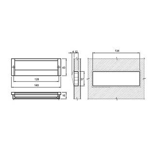 Uchwyt UA 08 /C00/04/128 (DU 08 AL/128 G2) czarny