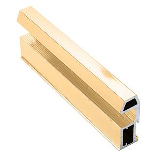 Profil pionowy otwarty Compact T (Trapeze) Złoto polerowane