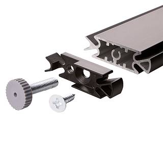 Wspornik regulowany,  11-15 mm,  metaliczny szary EUREKA Slim