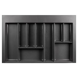 Taca na sztućce W=800 (750-690mm) L=500 H=55 antracyt mat MULLER
