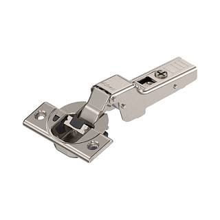 CLIP top BLUMOTION zawias standard. 110°,  Drzwi bliźniacze,  puszka: na     wkręty+niklowany*P/U: 250 ( 71B3650)   BLUM
