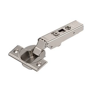 CLIP top zawias standard. 110°,  Drzwi nakładane,  puszka: na     wkręty+niklowany*P/U: 250 ( 71T3550)   BLUM