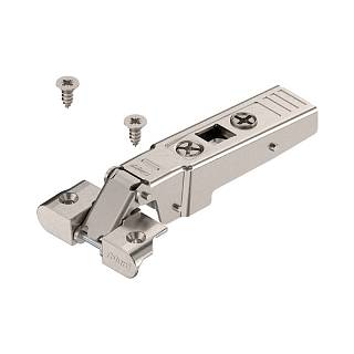 CLIP top zawias do ram alumin. 95°,  Drzwi nakładane,  bez sprężyny,      puszka: na wkręty,  (zawias zamknięty)+czarny*P/U: 50/250 ( 70T950A.TL)   BLUM