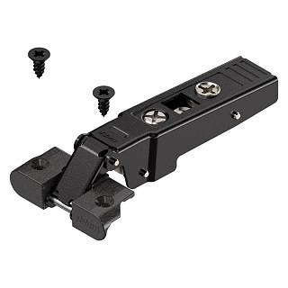 CLIP top zawias do ram alumin. 95°,  Drzwi nakładane,  bez sprężyny,      puszka: na wkręty,  (zawias zamknięty)+czarny*P/U: 50/250 ( 70T950A.TL)   BLUM