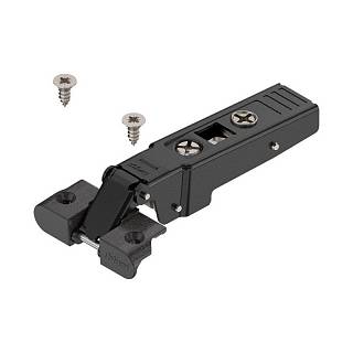 CLIP top zawias do ram alumin. 95°,  Drzwi nakładane,  puszka: na wkręty,     (zawias zamknięty)+czarny*P/U: 50/250 ( 71T950A)   BLUM