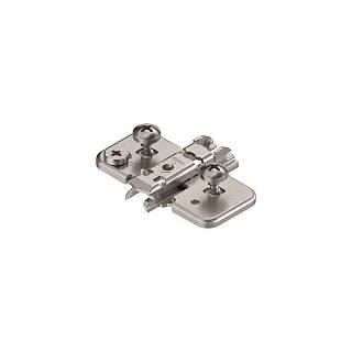 CLIP prowadnik,  krzyżakowy,  0 mm,  Stal,  EXPANDO do drzwi nakładanych     bliźniaczo,  RW: mimośród+niklowany*P/U: 500 (174H710ZE)   BLUM