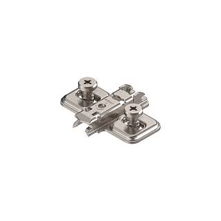 CLIP prowadnik,  krzyżakowy,  0 mm,  Stal,  na zamont. EURO wkręty,  RW:     otwór podłużny+niklowany*P/U: 500 (173L8100)   BLUM
