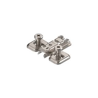 CLIP prowadnik,  krzyżakowy,  0 mm,  Stal,  na zamont. EURO wkręty,  RW:     otwór podłużny+niklowany*P/U: 500 (173L8300)   BLUM