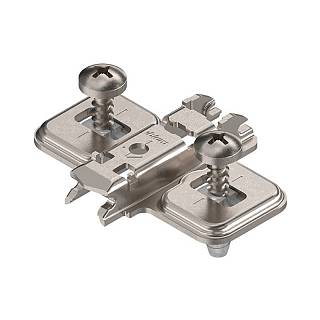 CLIP prowadnik,  krzyżakowy,  0 mm,  stal,  EXPANDO,  RW: otwór podłużny,  niklowany (174E6100.01) BLUM