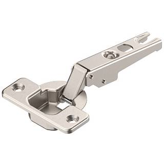 MODUL zawias standard. 100° Drzwi nakładane bez sprężyny puszka: na wkręty+niklowany*P/U: 50/250 (90M2550) BLUM