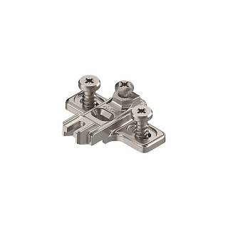 MODUL prowadnik,  krzyżakowy,  3 mm,  Cynk,  na zamont. EURO wkręty,  RW:     otwór podłużny+niklowany*P/U: 50/250 (199.8130)   BLUM