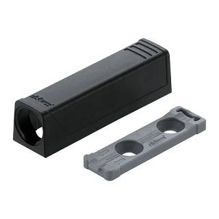 Adapter TIP-ON do drzwi,  Wersja standardowa,  prosty,  Wkręty+czarny     carbon*P/U: 50 (956.1201)   BLUM