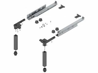 SPACE STEP Zestaw,  tworzywo sztuczne/stal,  dł.=460 mm+antracyt mat*P/U:     1 (Z95.4600)   BLUM