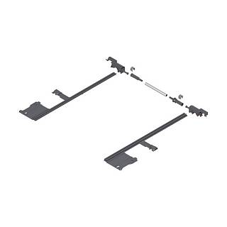 MOVENTO Stabilizacja boczna,  dł.=400 mm,  KB=1400 mm,  pełen wysuw,  do     przycięcia+R7037 ciemnoszara*P/U: 1/10 (ZS7M400MU)   BLUM