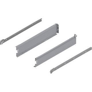 METABOX bok M (86 mm) Częściowy wysuw 25 kg dł.=450 mm wersja na wcisk lewy/prawy+R7004 szara*P/U: 10 (320M4500C15MX) BLUM
