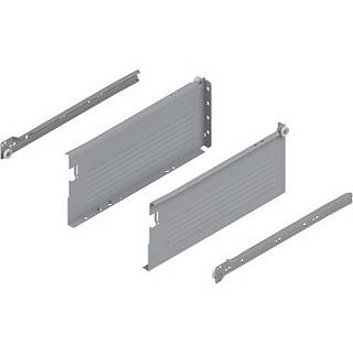 METABOX bok H (150 mm) Częściowy wysuw 25 kg dł.=350 mm wersja na wcisk lewy/prawy+R7004 szara*P/U: 5 (320H3500C15MX) BLUM