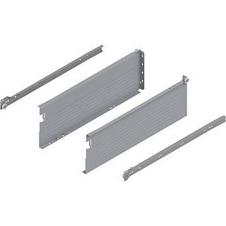 METABOX bok H (150 mm) Częściowy wysuw 25 kg dł.=450 mm wersja na wcisk lewy/prawy+R7004 szara*P/U: 5 (320H4500C15MX) BLUM