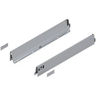 Bok szuflady TANDEMBOX,  wysokość M (83 mm),  dł.=600 mm,  lewy/prawy,  do     TANDEMBOX intivo/antaro,  do+R9006 szara*P/U: 1/6 (378M6002SA)   BLUM